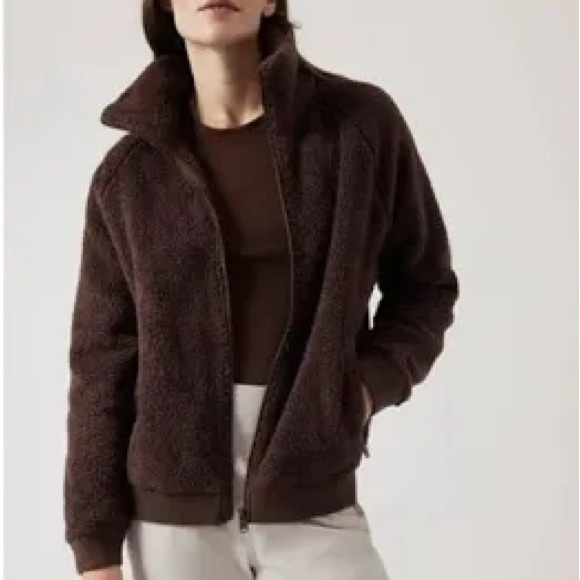 Athleta Jackets & Coats Athleta Fleece Zip Jacket Poshmark